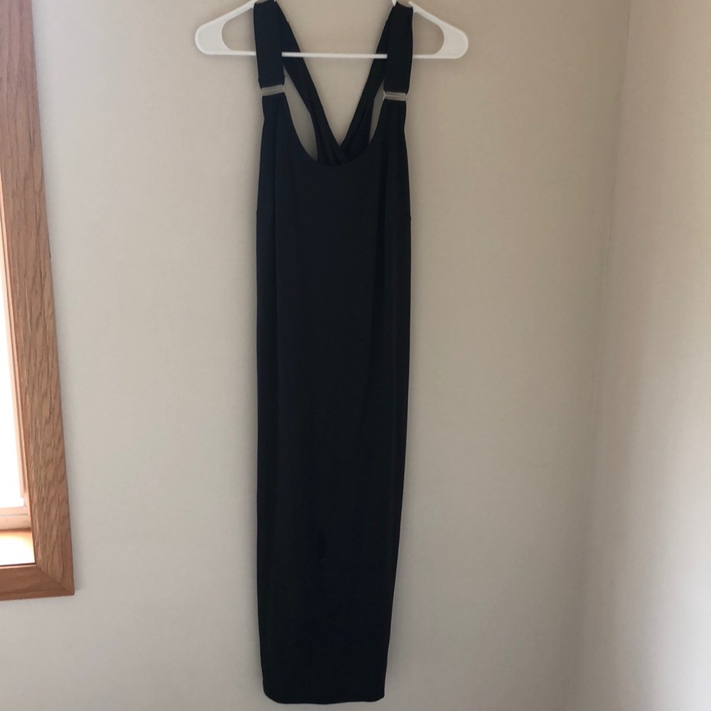 Maternity slate gray maxi